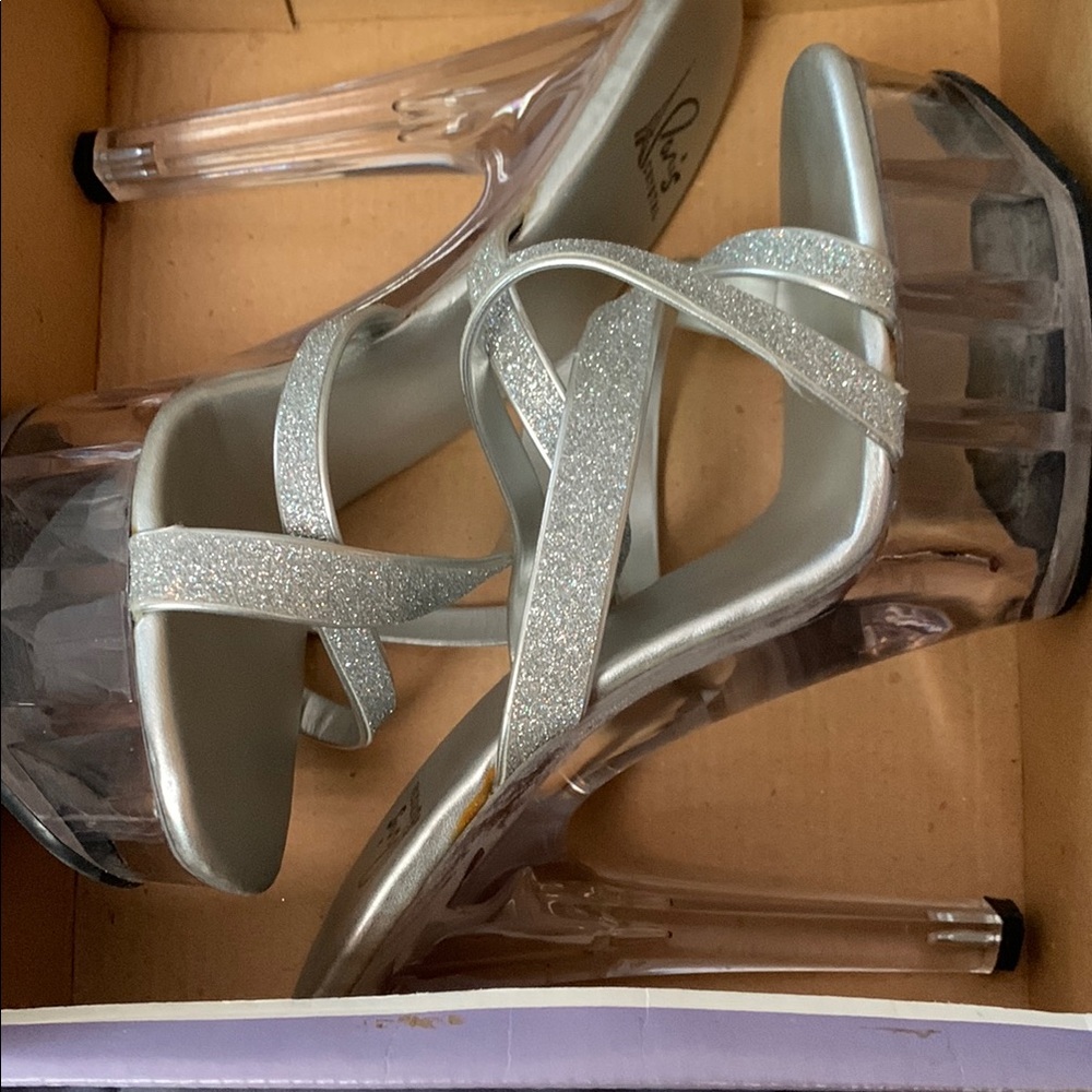 Elegant Silver Women's Heels